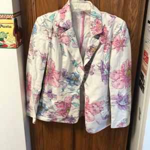 Ungaro fuchsia very rare floral jacket size 10